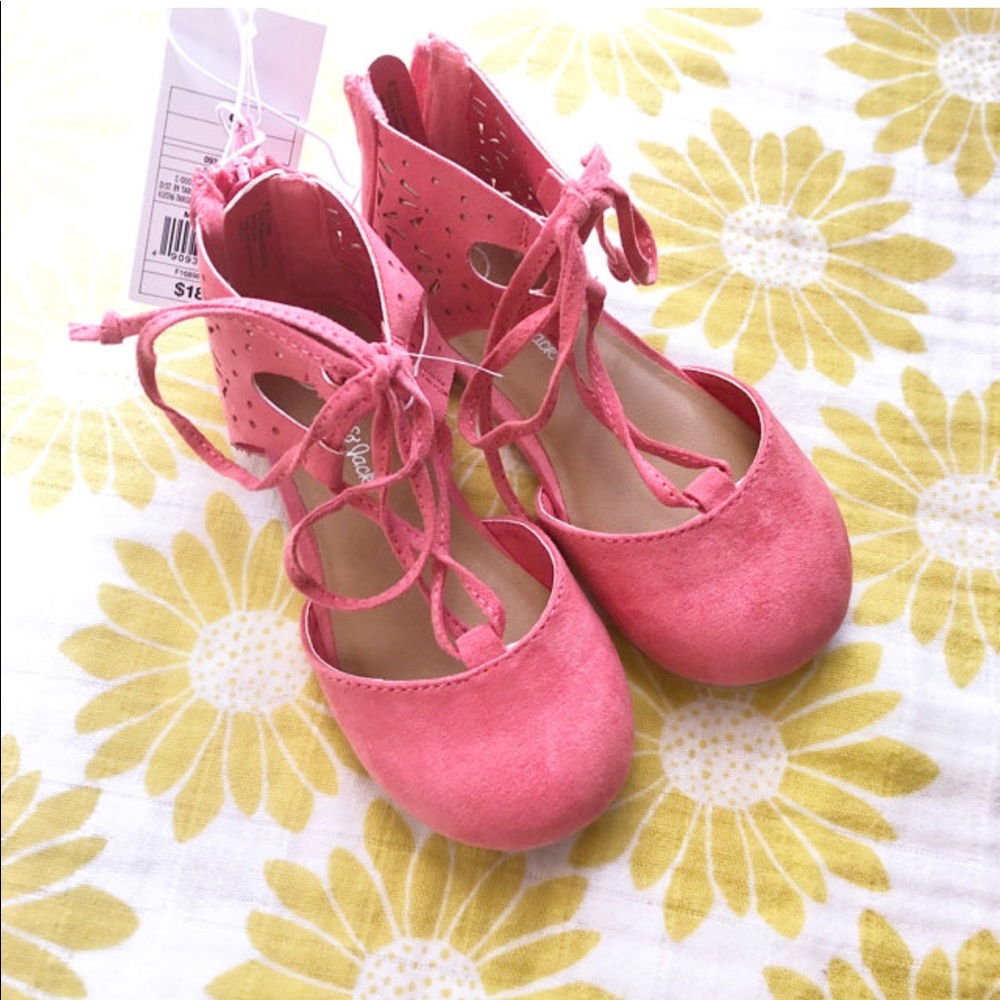 NWT Cat & Jack salmon flats